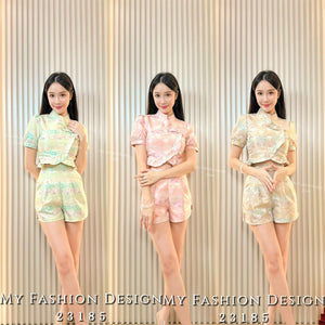 🔥独家爆款🔥 高品质气质款旗袍套装 上衣 ➕ 短裤 RM129 Only🌸（2-S3）