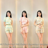 🔥独家爆款🔥 高品质气质款旗袍套装 上衣 ➕ 短裤 RM129 Only🌸（2-S3）