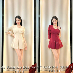 爆款新品🔥 高品质气质收腰套装 上衣 ➕ 短裤 RM119 Only🌸（2-S3）