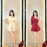 爆款新品🔥 高品质气质收腰套装 上衣 ➕ 短裤 RM119 Only🌸（2-S3）