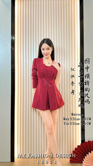 爆款新品🔥 高品质气质收腰套装 上衣 ➕ 短裤 RM119 Only🌸（2-S3）