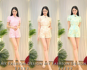 爆款新品🔥 高品质气质款提花旗袍套装 上衣 ➕ 短裤 RM129 Only🌸(1-E2)