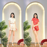 爆款新品🔥 高品质气质提花款旗袍套装 上衣 ➕短裤 RM109 Only🌸(2-D2)