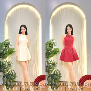 爆款新品🔥 高品质挂脖收腰连体裤裙 RM89 Only🌸(2-D2)