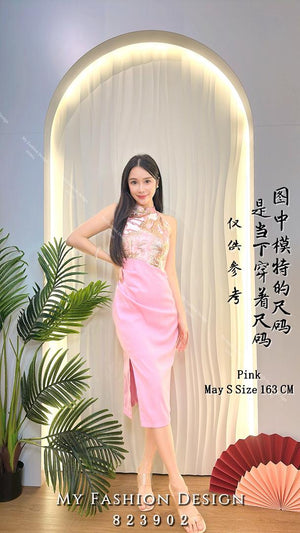 爆款新品🔥 高品质气质提花拼接旗袍连体裙 RM109 Only🌸(2-W2)