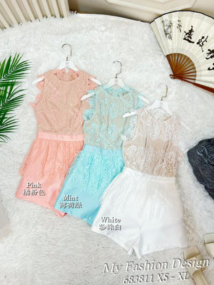 🔥MFD独家爆款🔥 高品质气质蕾丝拼接连体短裤 RM129 Only🌸（1-L4）