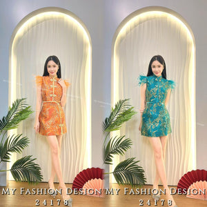 ⚠️预购款⚠️🔥独家爆款🔥高品质气质提花款旗袍套装 上衣 ➕ 裤裙 RM159 Only🌸