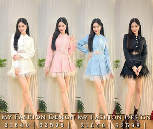 爆款新品🔥高品质气质款小香套装 上衣 ➕ 裤裙 RM139 Only🌸（2-M3）