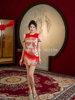 ⚠️预购⚠️🍊MFD独家亲子系列🍊高品質旗袍提花女款连体裤裙 RM169 Only🔥