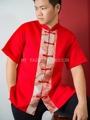 ⚠️预购⚠️🍊MFD独家亲子系列🍊高品質提花拼接款男士唐装上衣 RM139 Only🔥