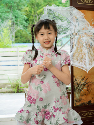 🏮MFD独家亲子系列🏮高品質提花款女童旗袍连体裙 RM129 Only🍊（1-G1）