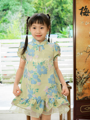 🏮MFD独家亲子系列🏮高品質提花款女童旗袍连体裙 RM129 Only🍊