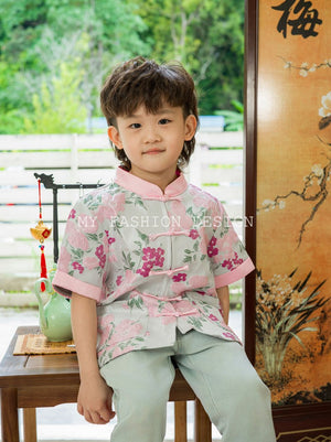 🏮MFD独家亲子系列🏮高品質提花款男童唐装上衣 RM129 Only🍊 （1-H3）