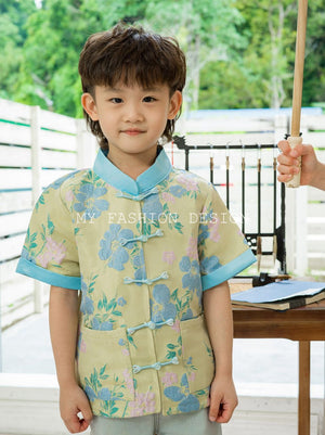 🏮MFD独家亲子系列🏮高品質提花款男童唐装上衣 RM129 Only🍊 （2-W2）