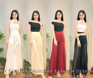 🔥MFD独家爆款🔥高品质高腰西装拼接雪纺长裤 RM75 Only🌸（2-R3/4）