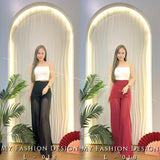 🔥MFD独家爆款🔥高品质高腰西装拼接雪纺长裤 RM75 Only🌸（2-R3/4）