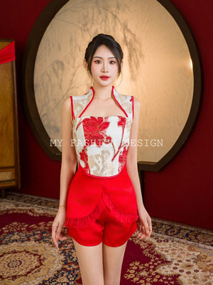 🏮MFD独家亲子系列🏮高品質新中式套装 上衣 ➕ 短裤 RM159 Only🍃（2-E2）