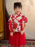 🏮MFD独家亲子系列🏮高品质女童中式旗袍套装 上衣 ➕ 裤裙 RM129 Only🍃（2-E3）