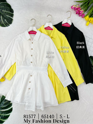 🔥新品抢先上架🔥高品质衬衫款连体裤裙 RM89 Only🌸 （原价 RM99 ）