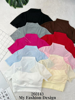 🔥新品抢先上架🔥高品质网纱拼接高领上衣 RM45 Only🌸 (1-I2)