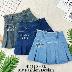 🔥新品抢先上架🔥高品质高腰牛仔百褶裤裙 RM59 Only🌸 （原价 RM69 ）