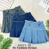 🔥新品抢先上架🔥高品质高腰牛仔百褶裤裙 RM59 Only🌸 （原价 RM69 ）