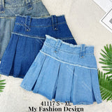 🔥新品抢先上架🔥高品质高腰牛仔百褶裤裙 RM59 Only🌸 （原价 RM69 ）