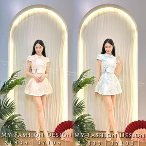 🔥爆款新品🔥高品质气质提花款旗袍套装 上衣 ➕ 裤裙 RM109 Only🌸（2-W3）