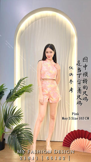 🔥爆款新品🔥高品质气质晕染旗袍套装 上衣 ➕ 短裤 RM115 Only🌸（1-Q3）