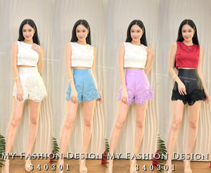 🔥MFD独家爆款🔥高品质高腰钩花拼接短裤 RM59.90 Only🌸 （原价 RM69 ）（1-H3）