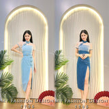 🔥爆款新品🔥高品质牛仔款旗袍连体裙 RM109 Only🌸（1-M2）