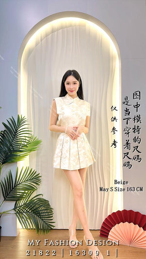 🔥爆款新品🔥高品质气质款提花旗袍套装 上衣 ➕ 裤裙 RM109 Only🌸（1-J2）