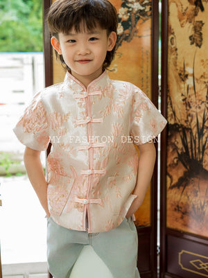 🔮MFD独家亲子系列🔮高品质男童提花唐装上衣 🔥优惠 RM89 Only🔥 （原价 RM109 ）（2-L4）