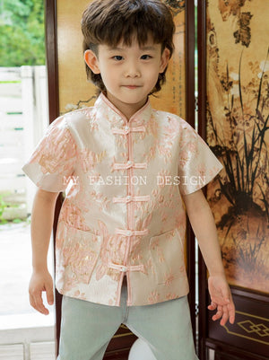 🔮MFD独家亲子系列🔮高品质男童提花唐装上衣 🔥优惠 RM89 Only🔥 （原价 RM109 ）（2-L4）