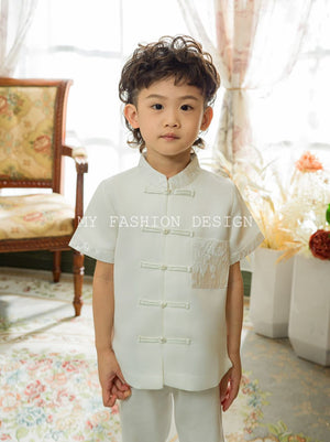 🍃MFD独家亲子系列🍃高品质男童提花唐装上衣 RM109 Only☁️（1-N3）