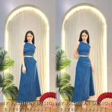 🔥爆款新品🔥高品质气质牛仔套装 上衣 ➕ 长裙 RM119 Only🌸（2-O2）