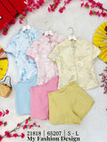 🔥新品抢先上架🔥高品质气质新中式套装 上衣 ➕ 短裤 RM115 Only🌸（1-Q2）