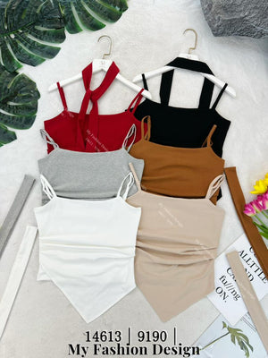 🔥新品抢先上架🔥高品质吊带棉质不规则上衣 RM42 Only🌸