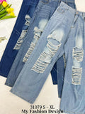 🔥爆款新品🔥高品质高腰牛仔破洞长裤 RM79 Only🌸 （1-Q4）