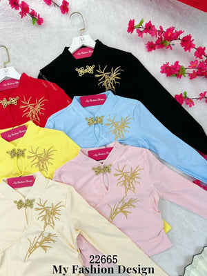 🔥爆款新品🔥高品质刺绣新中式长袖上衣 RM52 Only🌸 （补现货）