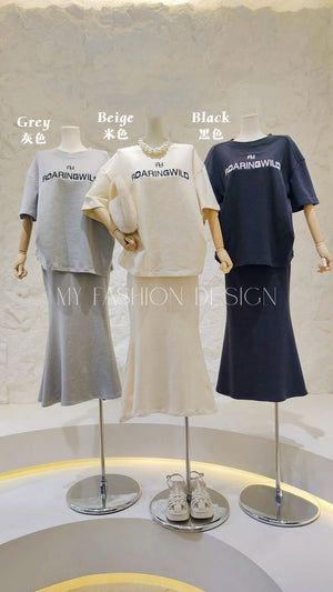 （现货）高品质气质款休闲套装 上衣➕裙子 RM89.90 （1-B2） Only🌸