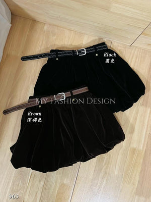 （现货）高品质气质毛绒花苞裤裙 RM39.90 Only🌸 （1-A3）