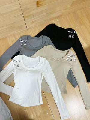 【现货】高品质大U领口长袖上衣 RM25.90 Only🌷 （1-B2）