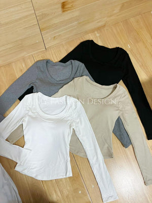 【现货】高品质大U领口长袖上衣 RM25.90 Only🌷 （1-B2）