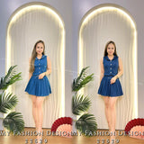 🔥爆款新品🔥高品质牛仔款百褶套装 上衣 ➕ 裤裙 RM109 Only🌸（1-O4）