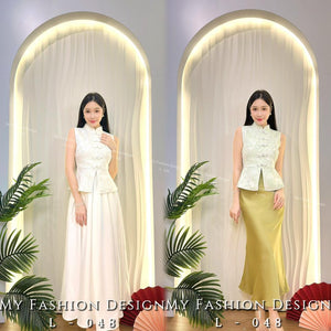 🔥MFD独家爆款🔥高品质提花款旗袍套装 上衣 ➕ 裤裙 RM99 Only🌸 （原价 RM159）