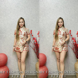 #️⃣🔥爆款新品🔥高品质气质提花款旗袍套装 上衣 ➕ 短裤 RM129 Only🌸