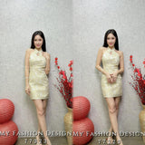 #️⃣🔥爆款新品🔥高品质cut in款提花修身旗袍连体裙 RM99 Only🌸