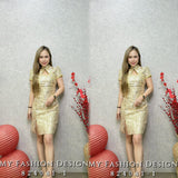 #️⃣🔥爆款新品🔥高品质气质提花款旗袍连体裙 RM123 Only🌸