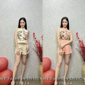 #️⃣🔥爆款新品🔥高品质气质款新中式套装 上衣 ➕ 短裤 RM123 Only🌸